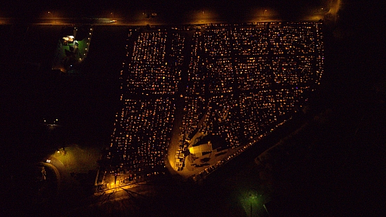 Kłodawski Cmentarz Nocą